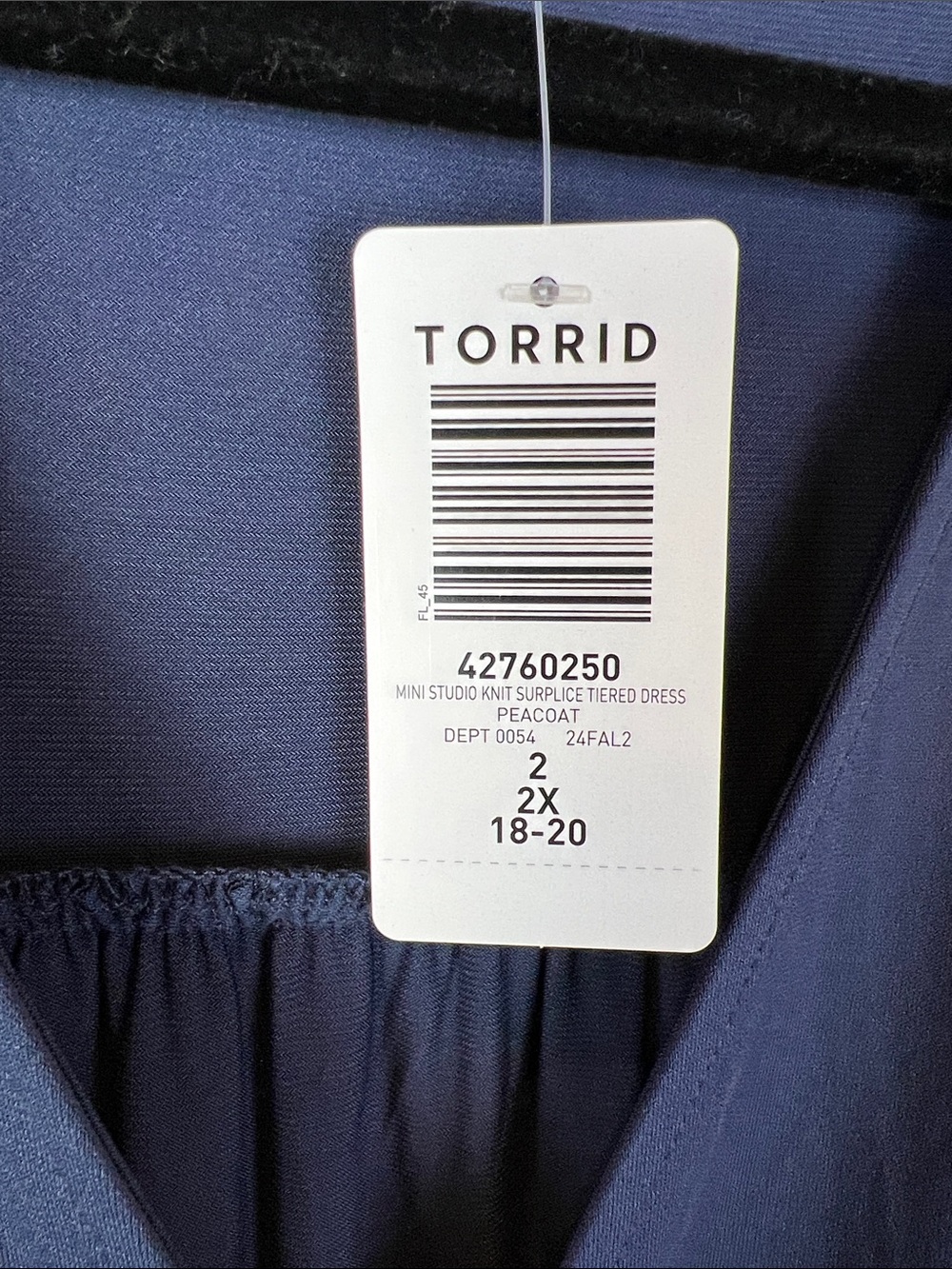 torrid Navy Blue Tiered Knit Midi Dress - Picture 4 of 7